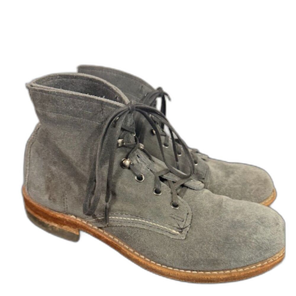 Wolverine 1000 Mile Boots Suede Leather Gray Size 7 Lace Up Combat Workwear